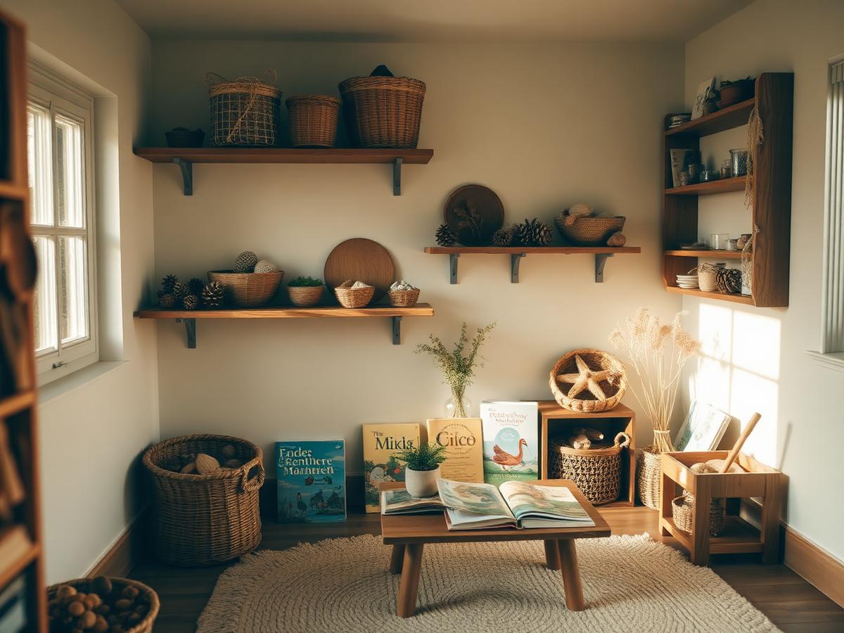 Nature-inspired classroom corner